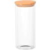 PORTA MANTIMENTO DE VIDRO C/ TAMPA BAMBU 1.3 LT