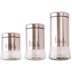 KIT PORTA MANTIMENTO DE ACO INOX 03 PCS