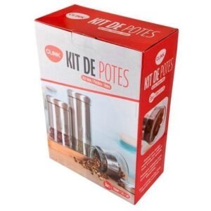 KIT PORTA MANTIMENTO DE ACO INOX 03 PCS - Imagem 5
