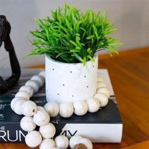 COLAR MADEIRA DECORATIVO BRANCO P/ MESA 50 CM - Imagem 3