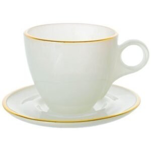 JG DE XICARAS DE CRISTAL MATTE GOLD FILETE DR 08 PCS - Imagem 2