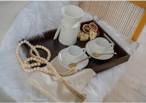 COLAR MADEIRA DECORATIVO BEGE P/ MESA 150 CM - Imagem 3
