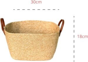CESTO DE FIBRA NATURAL RETANG COM ALCA MOCCA 31X21 CM - Imagem 2