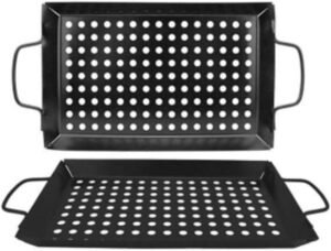 ASSADEIRA DE ACO RETANG CHURRASQUEIRA GRILL 40X20 CM - Imagem 6
