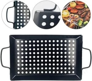 ASSADEIRA DE ACO RETANG CHURRASQUEIRA GRILL 40X20 CM - Imagem 5