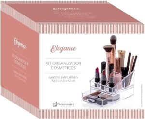 KIT ORGANIZADOR ACRIL DE COSMETICOS C/ GAVETA 12CM - Imagem 5