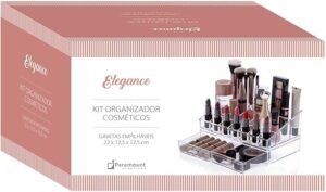 KIT ACRILICO ORGANIZADOR COSMETICOS ELEGANCE 22CM - Imagem 2