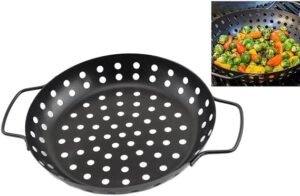 ASSADEIRA DE ACO REDONDA CHURRASQUEIRA GRILL 30X24 CM - Imagem 2