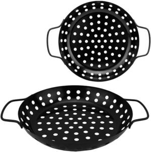 ASSADEIRA DE ACO REDONDA CHURRASQUEIRA GRILL 30X24 CM - Imagem 3