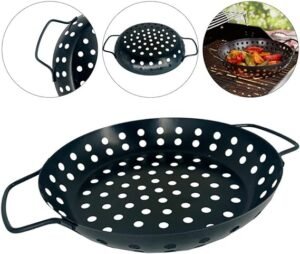 ASSADEIRA DE ACO REDONDA CHURRASQUEIRA GRILL 30X24 CM - Imagem 4