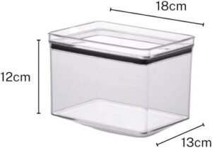 POTE HERMETICO ACRILICO RETANG LUMINI 18X13 CM - Imagem 3