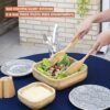 JG DE PEGADOR DE SALADAS BAMBU MAO 02 PCS - Imagem 3