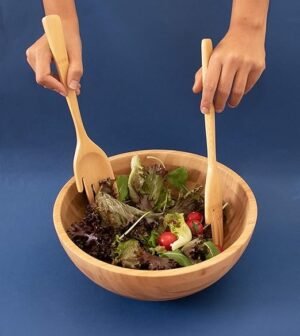 JG DE PEGADOR DE SALADAS BAMBU MAO 02 PCS - Imagem 8