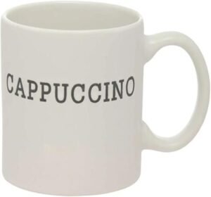 CANECA DE CERAMICA CAPPUCCINO BRANCA 320 ML