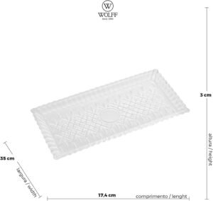 TRAVESSA CRISTAL DE CHUMBO LYS 34X17 CM - Imagem 2