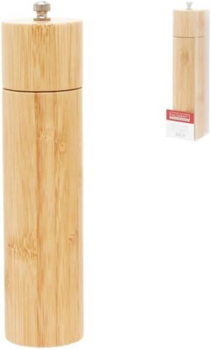 MOEDOR MANUAL EM BAMBU P/ SAL E PIMENTA 05X21 CM