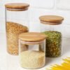 Pote Bahia 900ml Vidro Borosilicato e Bambu BAHI-6748 - Resistente