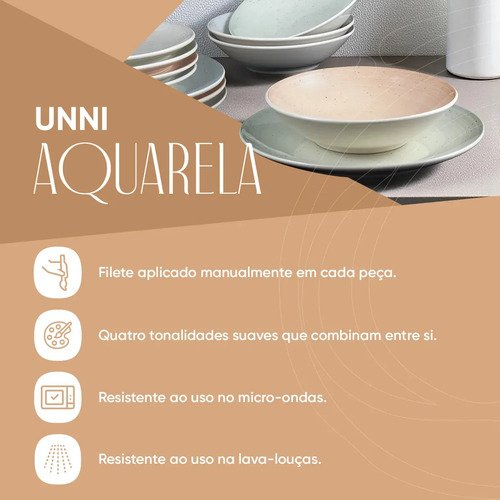 AP. DE JANTAR/LANCHE 12PCS - M. ORDER - AQUARELA - SORTIDO - AW07-0014 - Imagem 2