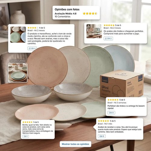 AP. DE JANTAR/LANCHE 12PCS - M. ORDER - AQUARELA - SORTIDO - AW07-0014 - Imagem 3